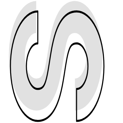 Abstract S Curly Element from Geometrica (Combo) Set