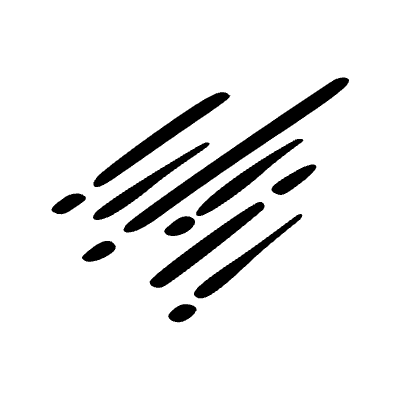 Abstract Scratch Dash Line Rain Element from Scribbles (Sketch Style) Set