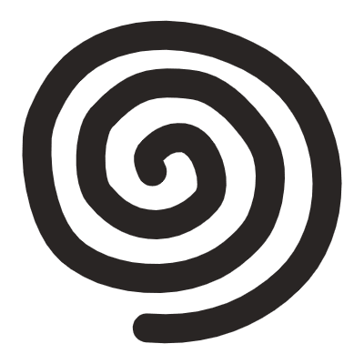 Abstract Spiral Element from Doodles (Monochrome) Set