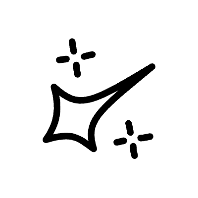 Abstract Stars Plus Wink Line Element from Scribbles (Variable Thickness Style) Set