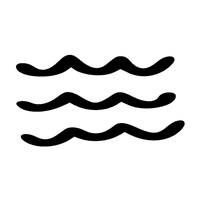 Abstract Wave Curly Element from Scribbles (Sketch Style) Set