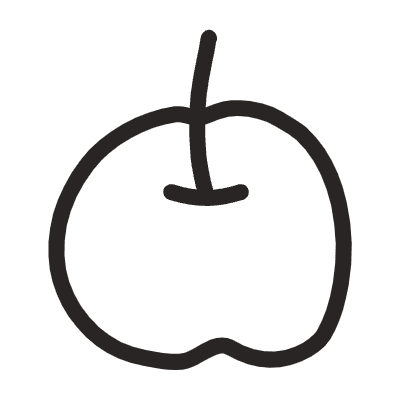Apple Element from Doodles (Monochrome) Set