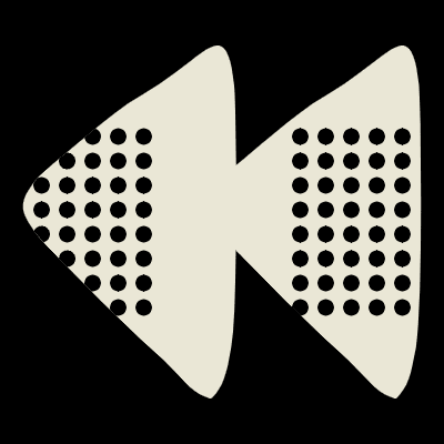 Arrow Backward Dot Element from Pop Tiles (Monochrome) Set