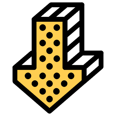Arrow Down Element from 3D Fun (Texturized) Set