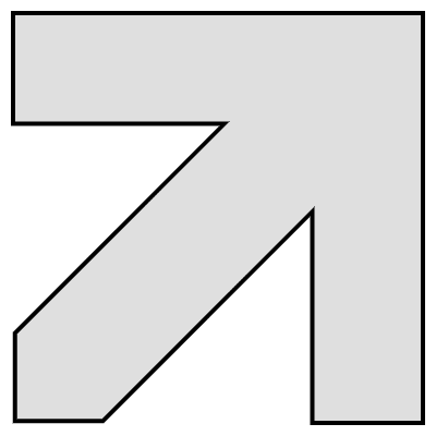 Arrow Tail Direction Corner Element from Cyber GUI Elements Set