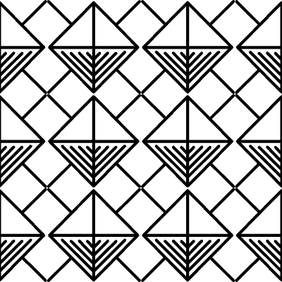 Art Deco Pattern 8 Element from Vintage Patterns Set