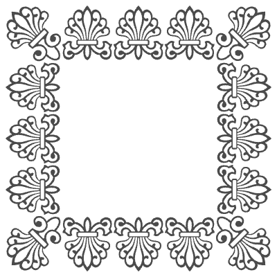 Baskerville Frame 1 Element from Vintage Frames (Ornamental Squares) Set