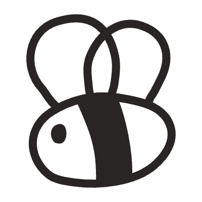 Bee Element from Doodles (Monochrome) Set