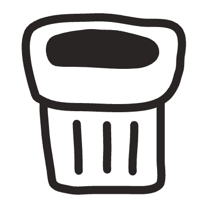 Bin Element from Doodles (Monochrome) Set