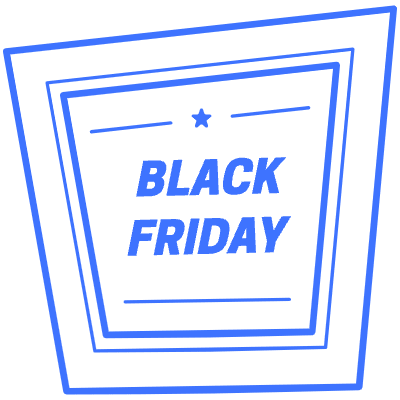 Black Friday Star Frame Element from Badges Classic (Line) Set