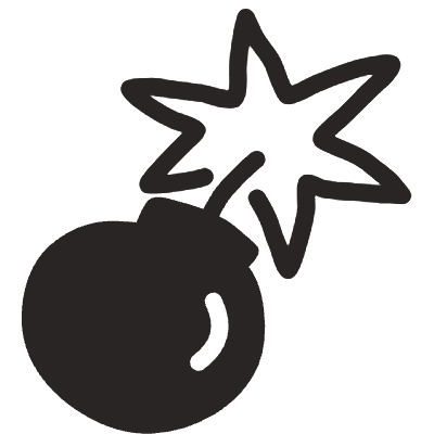 Bomb Explode 4 Element from Doodles (Monochrome) Set