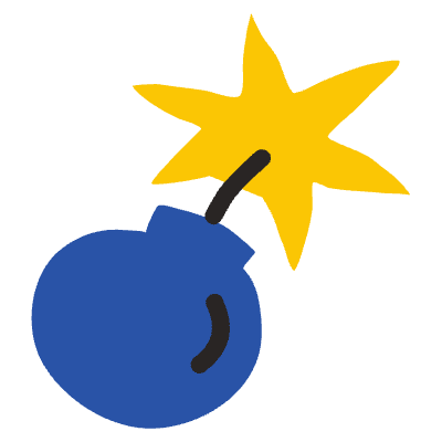 Bomb Explode 4 Element from Doodles (Flat) Set