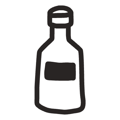 Bottle Element from Doodles (Monochrome) Set