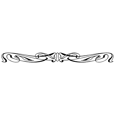 Bottom Ornament 5 Element from Art Nouveau Motifs Set