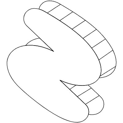 Brush Element from 3D Motifs (Wireframe) Set