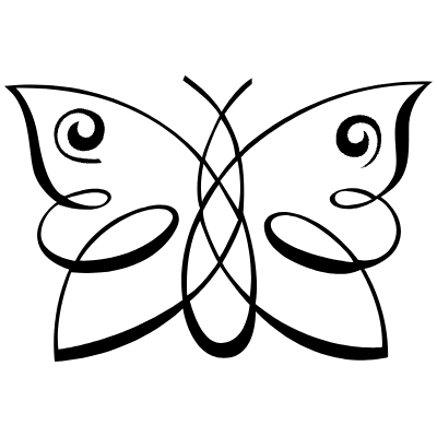 Butterfly Element from Flourishes Motifs Set