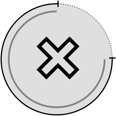 Button Frame Circle Delete Thick 1 Element from Cyber GUI Elements Set