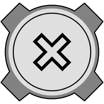 Button Frame Circle Delete Thick 5 Element from Cyber GUI Elements Set