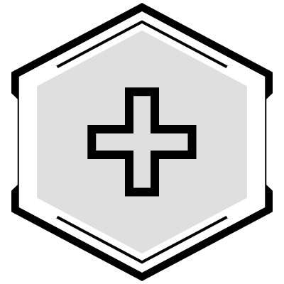 Button Frame Hexagon Add Thick 2 Element from Cyber GUI Elements Set