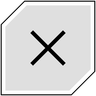 Button Frame Hexagon Delete 1 Element from Cyber GUI Elements Set