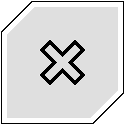 Button Frame Octagon Delete Thick 1 Element from Cyber GUI Elements Set