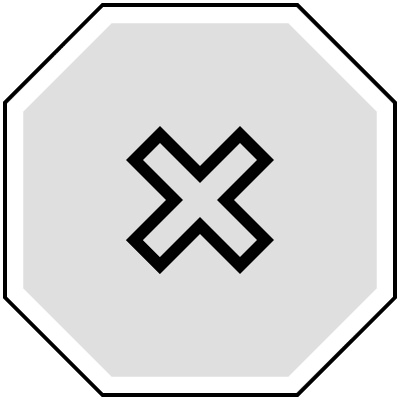 Button Frame Octagon Delete Thick 2 Element from Cyber GUI Elements Set