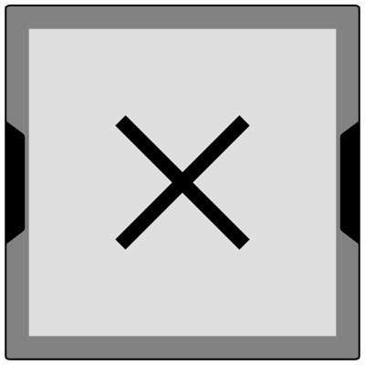 Button Frame Square Delete 1 Element from Cyber GUI Elements Set