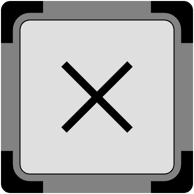 Button Frame Square Delete Element from Cyber GUI Elements Set