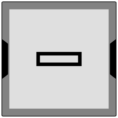 Button Frame Square Remove Thick 1 Element from Cyber GUI Elements Set