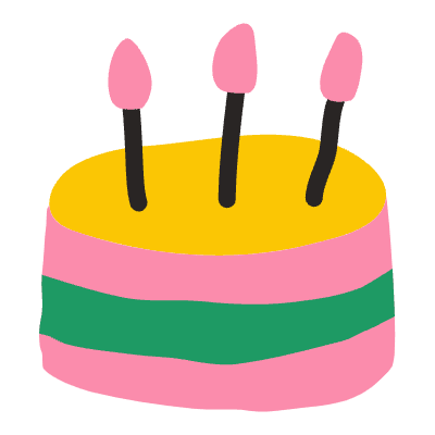 Cake 1 Element from Doodles (Flat) Set