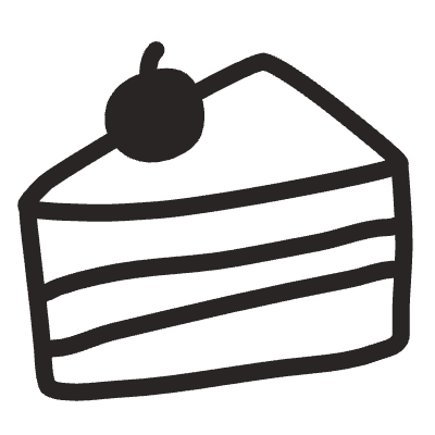 Cake 2 Element from Doodles (Monochrome) Set