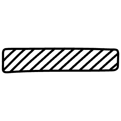 Censorship Horizontal 1 Non Filled Element from Annotations (Variable Thickness Style) Set