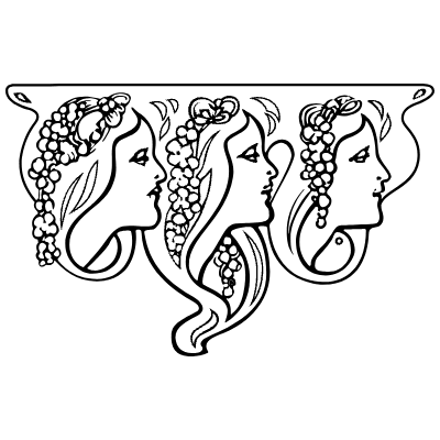 Centered Ornament 2 Element from Art Nouveau Motifs Set