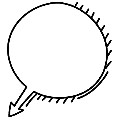 Chat Bubble Arrow Point Shadow Non Filled Line Element from Bubbles (Variable Thickness Style) Set