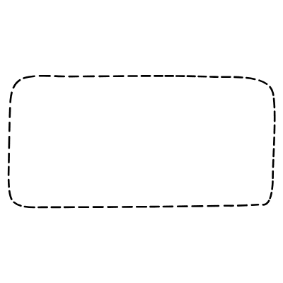 Chat Bubble Horizontal Plain Dash Non Filled Line Element from Bubbles (Variable Thickness Style) Set