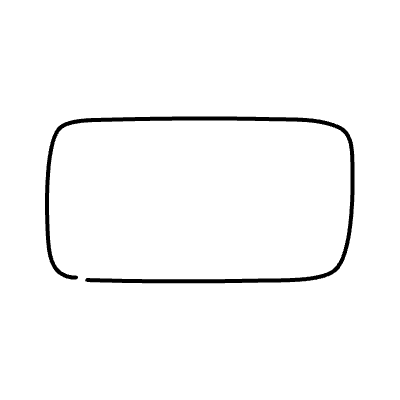 Chat Bubble Horizontal Small Plain Non Filled Line Element from Bubbles (Variable Thickness Style) Set