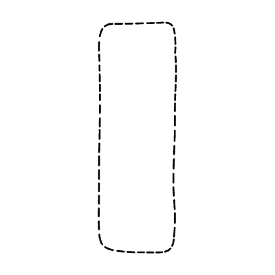 Chat Bubble Vertical Plain Dash Filled Element from Bubbles (Variable Thickness Style) Set