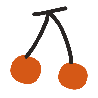 Cherry Fruit Element from Doodles (Flat) Set