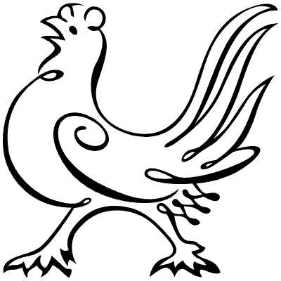 Chicken Element from Flourishes Motifs Set