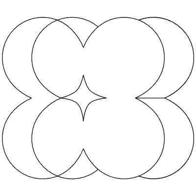 Circle Flower Element from Symbols 3D - Wireframe Set