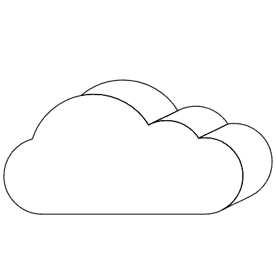 Cloud 1 Element from 3D Motifs (Line) Set