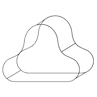 Cloud 2 Element from 3D Motifs (Wireframe) Set