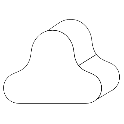 Cloud 2 Element from 3D Motifs (Line) Set