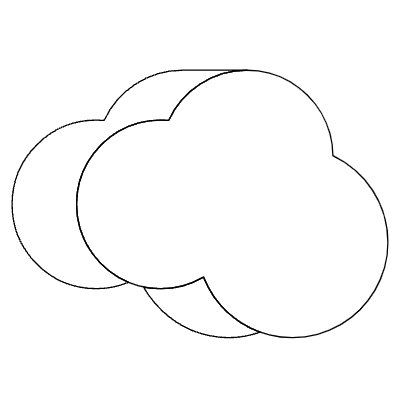 Cloud 3 Element from 3D Motifs (Line) Set