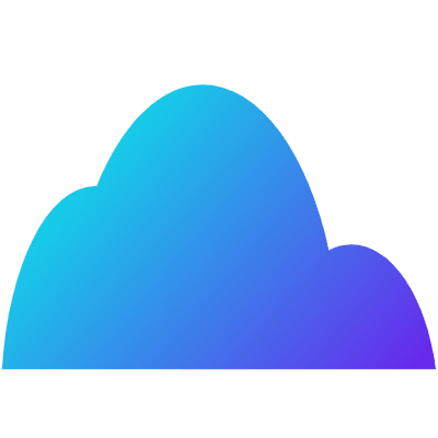 Cloud Half Element from Geometric Shapes - Gradient Set