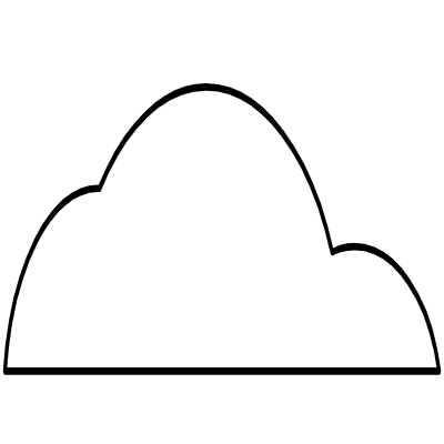 Cloud Half Element from Geometrica (Line) Set
