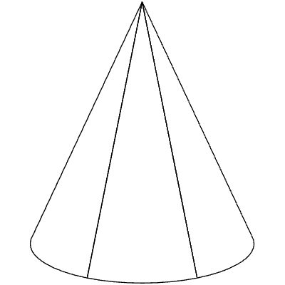 Cone Oval Element from 3D Motifs (Line) Set