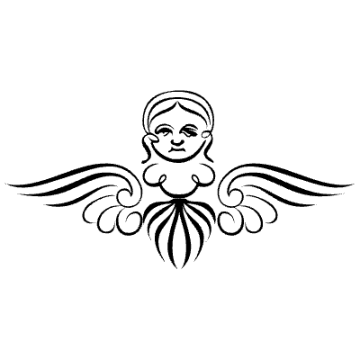 Cupid Badge 1 Element from Flourishes Motifs Set