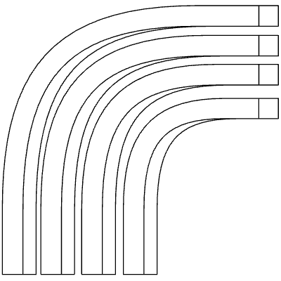 Curve Rainbow Way 1 Element from 3D Motifs (Line) Set