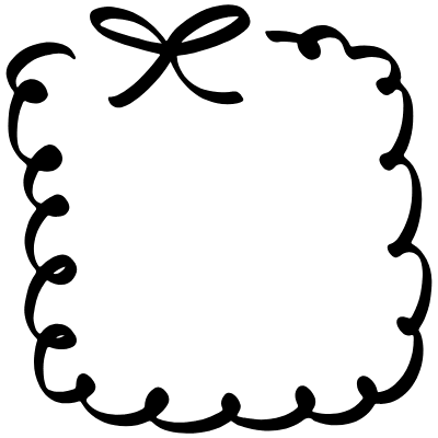 Cute Swirl Rectangle Doodle Element from Scribbles (Sketch Style) Set